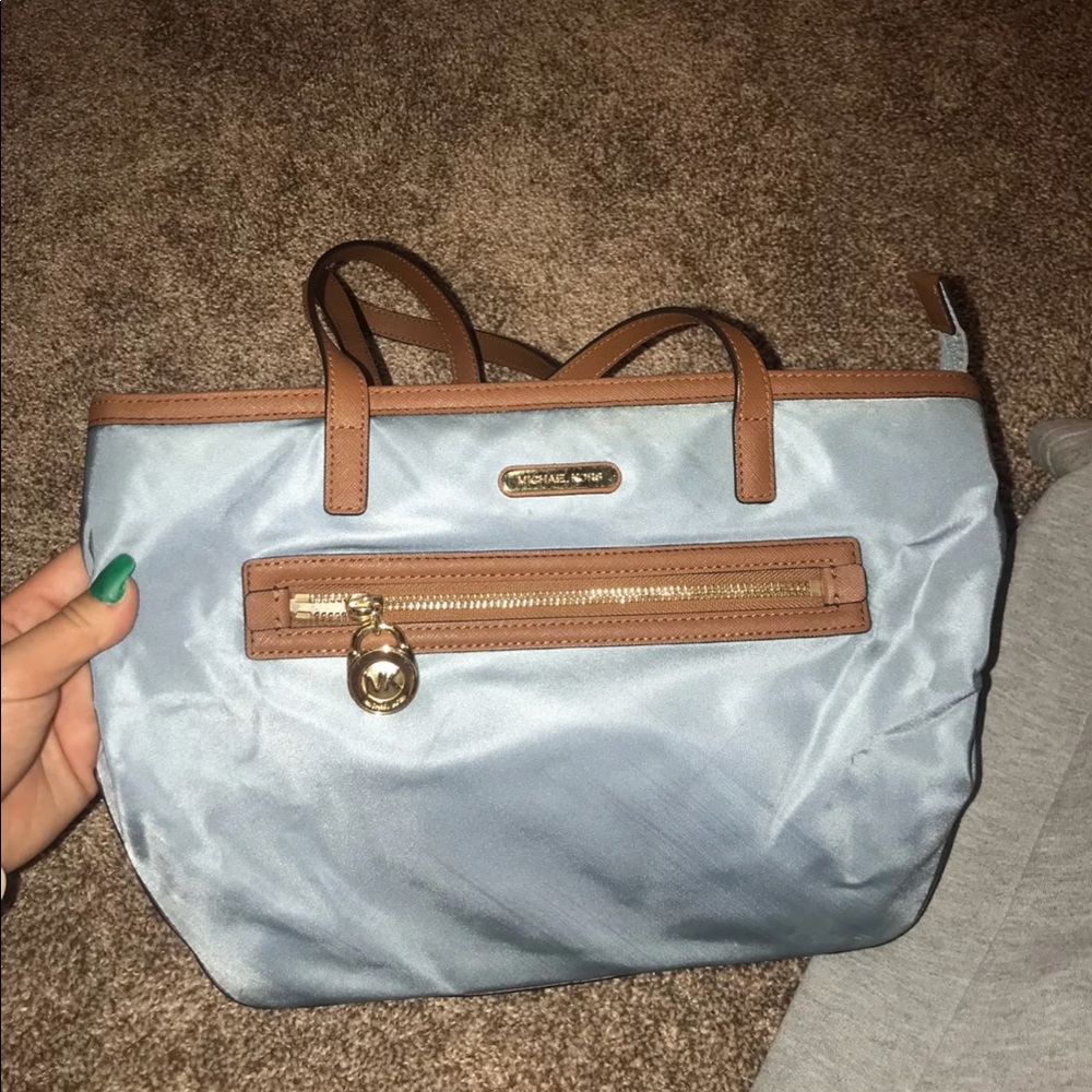 baby blue michael kors tote